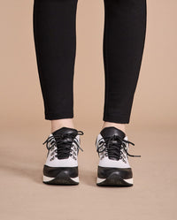 Sneakers Bill-Bw à plateforme en cuir - Black & White