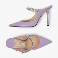 Mules Bing 100 en cuir verni à brides et cristaux - Wisteria & Aurora