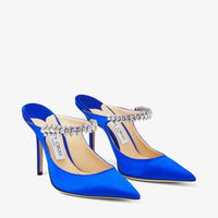 Bing 100 satin strap mules with crystals - Ultraviolet