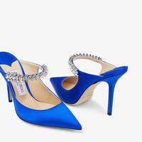 Bing 100 satin strap mules with crystals - Ultraviolet