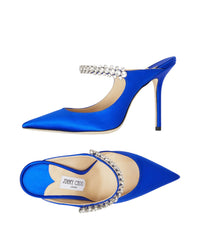 Bing 100 satin strap mules with crystals - Ultraviolet