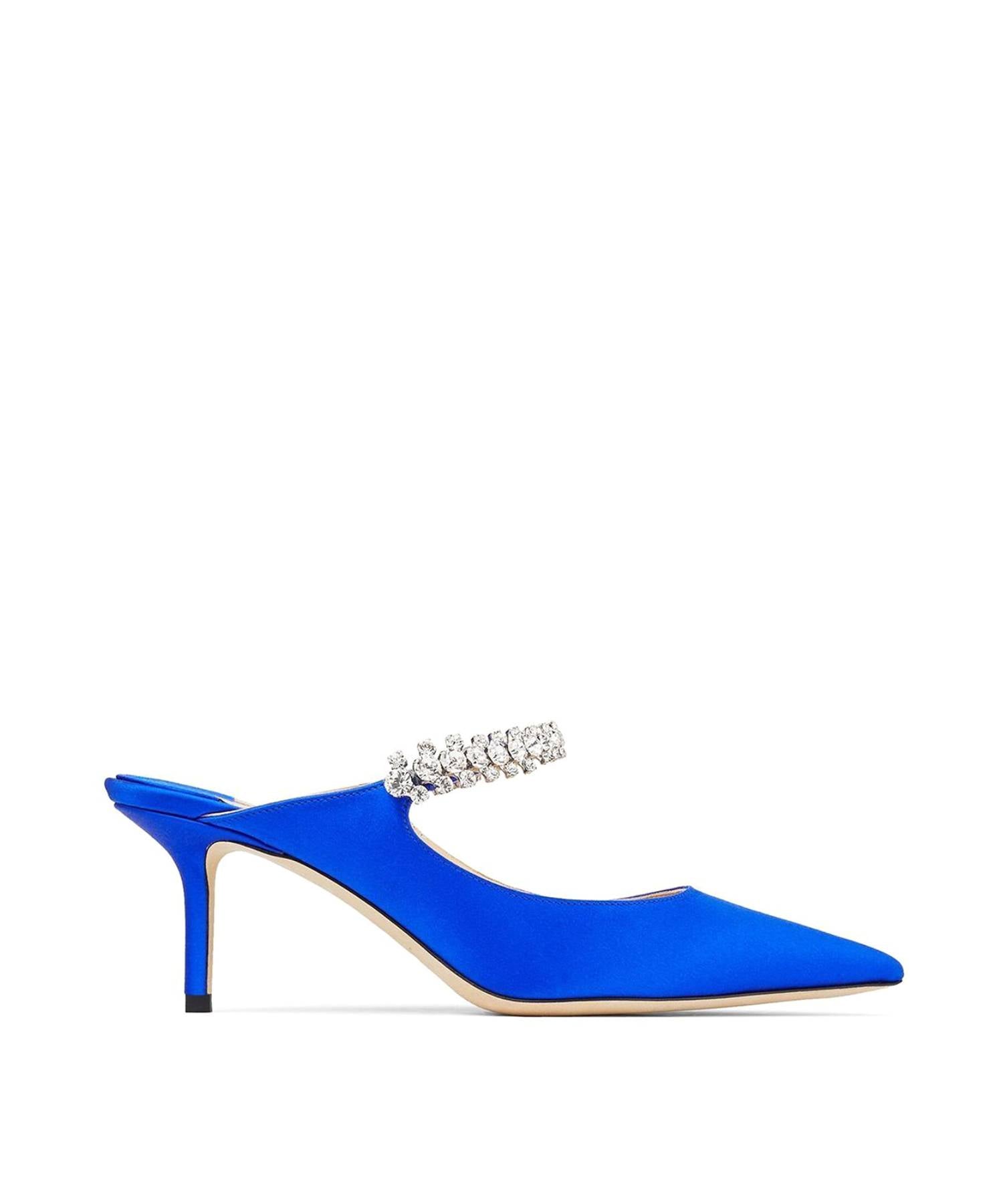 Bing 100 satin strap mules with crystals - Ultraviolet