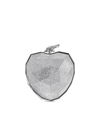 Pochette Faceted en plastique à cœur - Silver