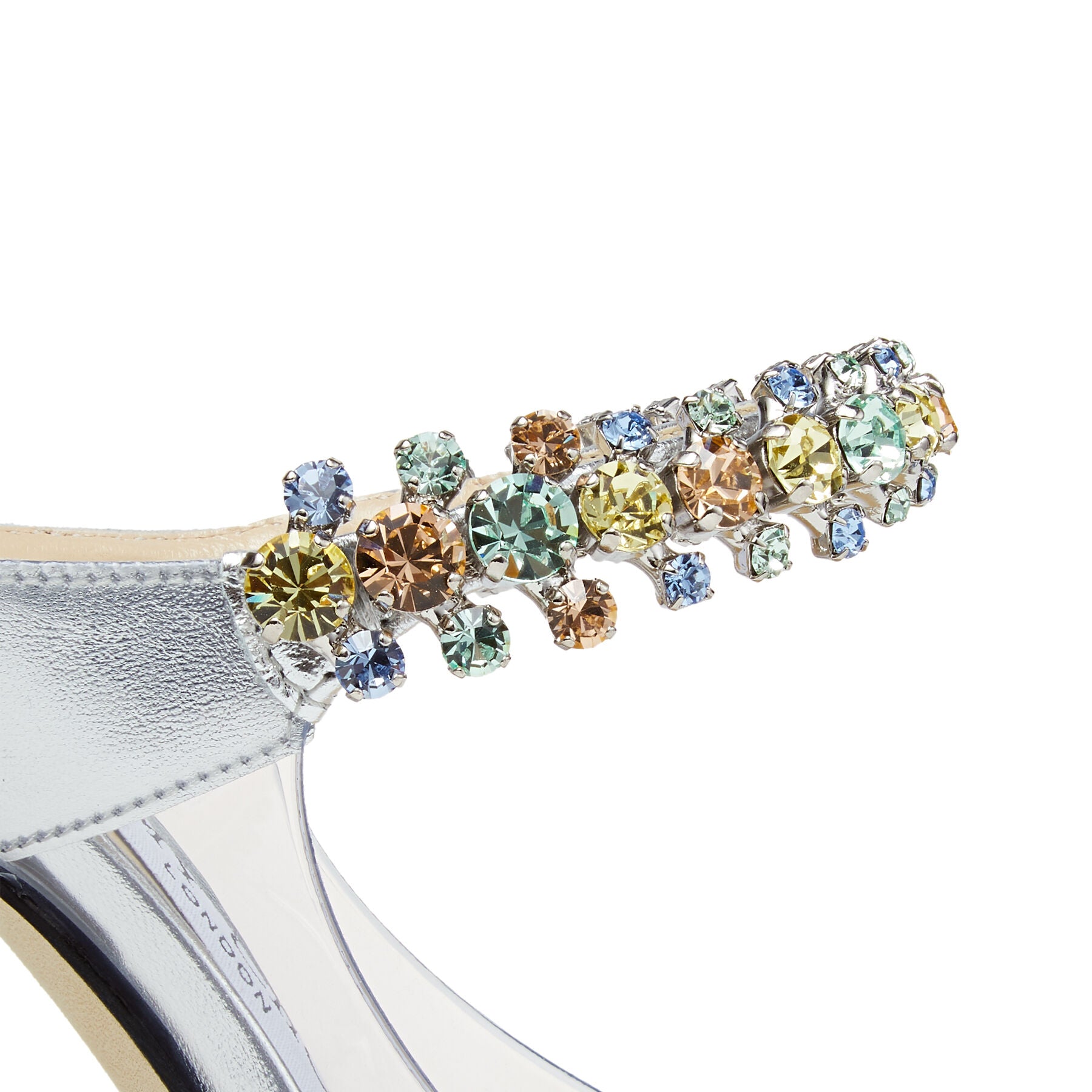 Mules Bing plexi 100 à cristaux - Clear & Multi