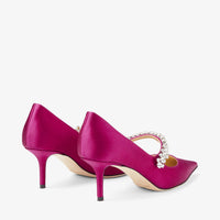 Bing 65 pumps in purple satin with crystals - Boysenberry