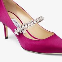 Bing 65 pumps in purple satin with crystals - Boysenberry