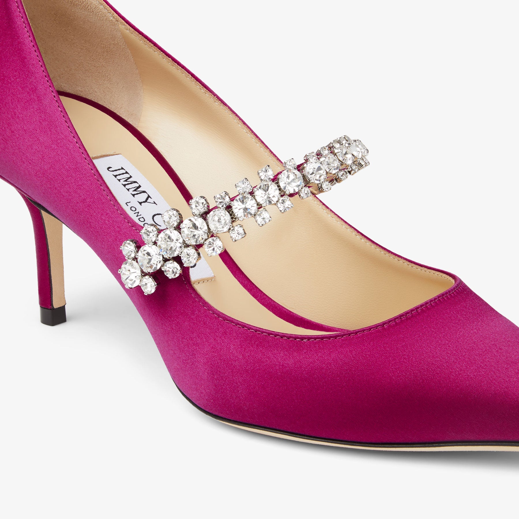 Bing 65 pumps in purple satin with crystals - Boysenberry