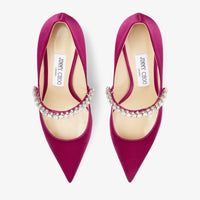 Bing 65 pumps in purple satin with crystals - Boysenberry