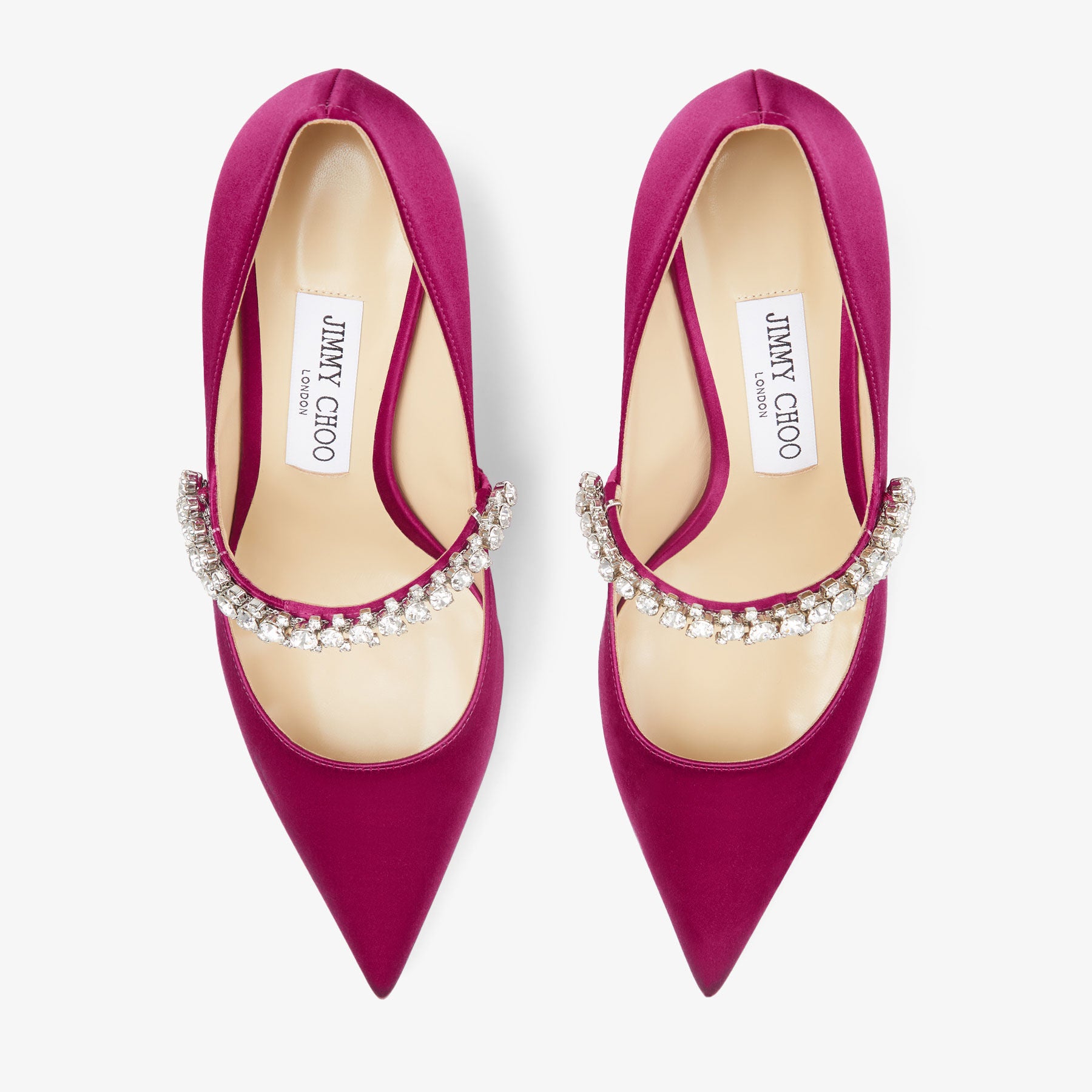Bing 65 pumps in purple satin with crystals - Boysenberry