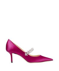 Bing 65 pumps in purple satin with crystals - Boysenberry
