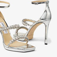 Sandales Bing 105 en cuir effet métal - Silver