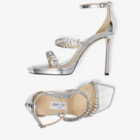 Sandales Bing 105 en cuir effet métal - Silver
