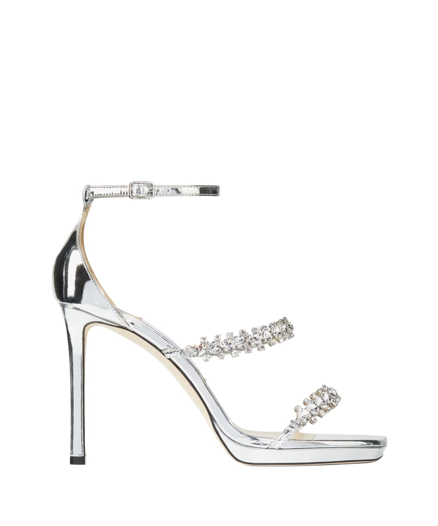 Sandales Bing 105 en cuir effet métal - Silver