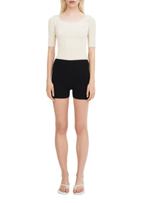 Short Bisou côtelé - Black