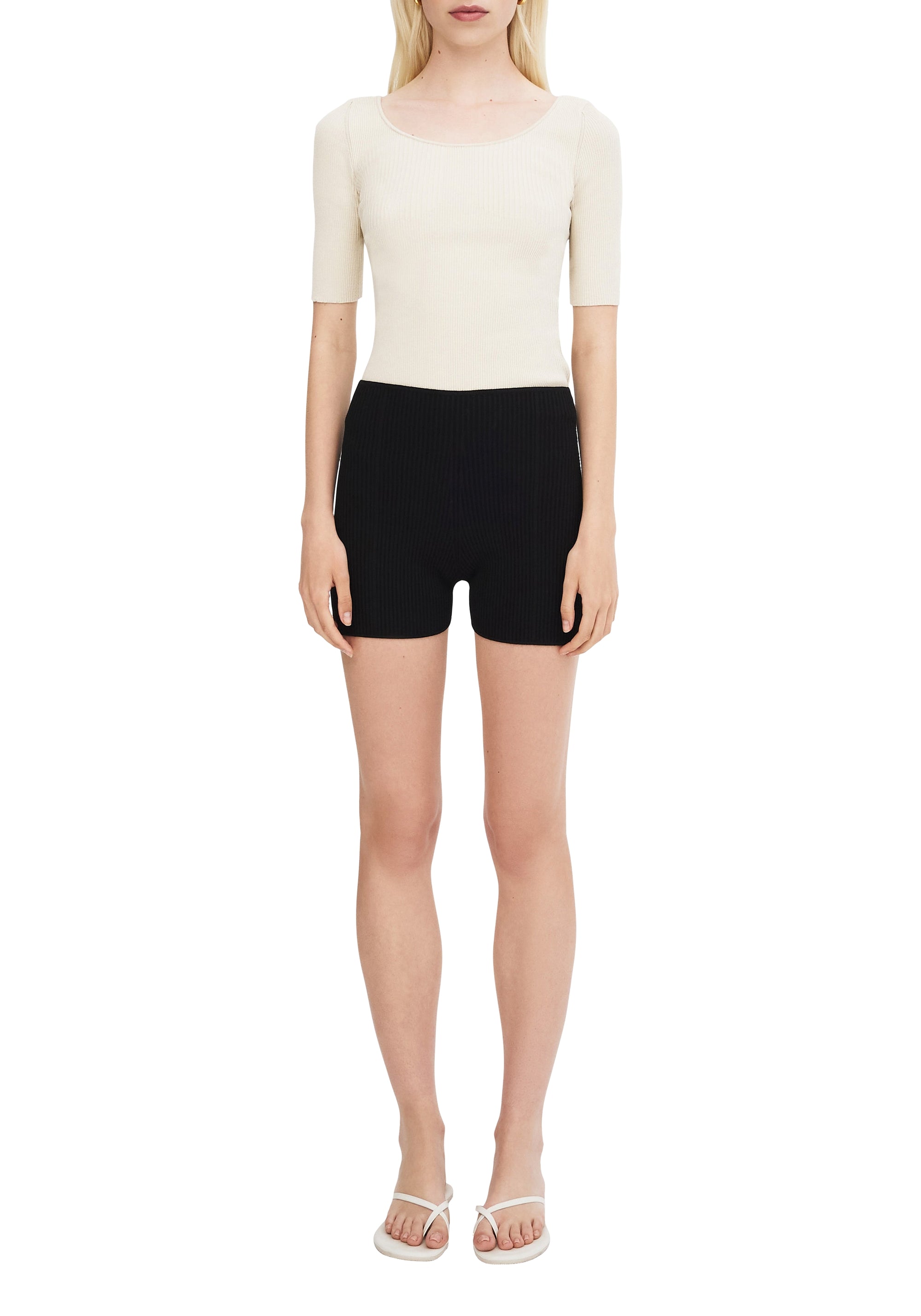 Short Bisou côtelé - Black