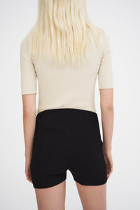 Short Bisou côtelé - Black