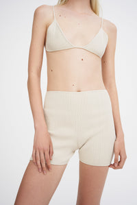 Short Bisou côtelé - Cream