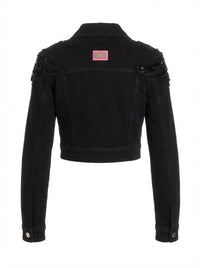 Veste courte à broderies et paillettes - Nero