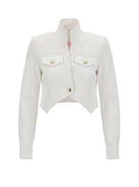Veste courte à broderies perlées - Avorio & Cristal