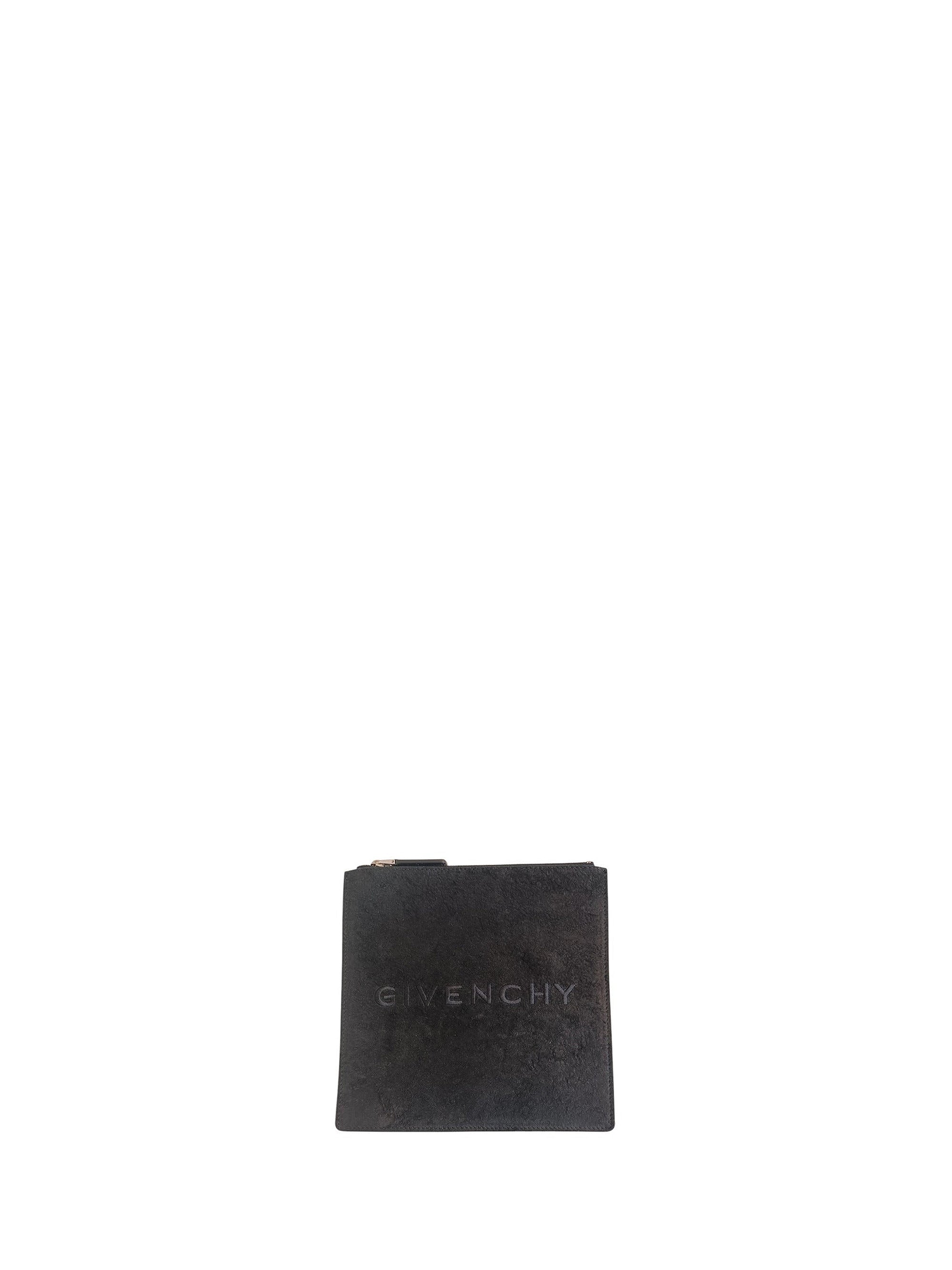 Pochette carrée en daim - Black