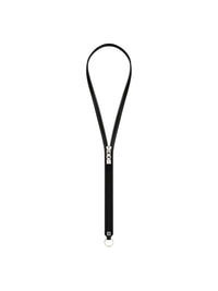 Collier zip 4G en cuir - Black