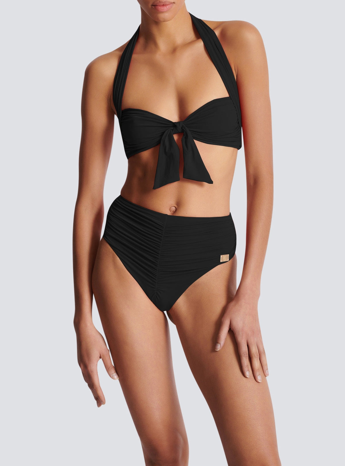 Maillot de bain deux pièces uni - Noir