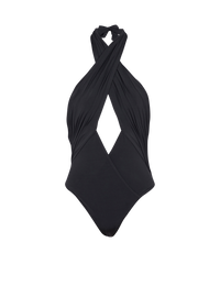 Maillot de bain une pièce uni - Noir