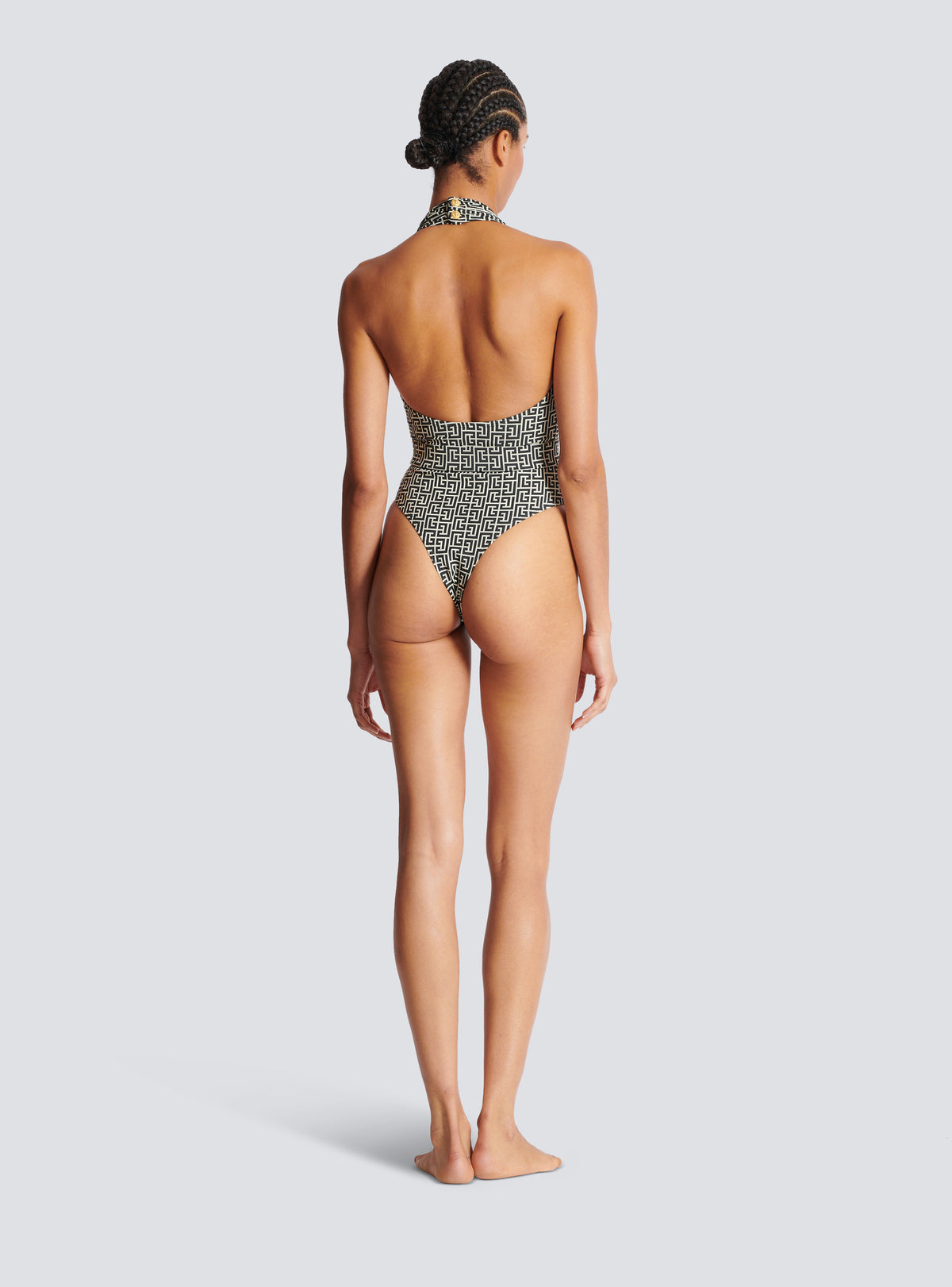 Maillot de bain une pièce à monogramme pb labyrinthe - Natural