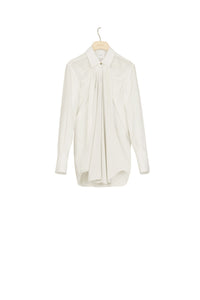 Blouse drapée en soie - Perle