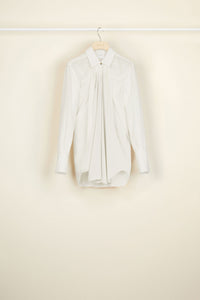 Silk draped blouse - Perle