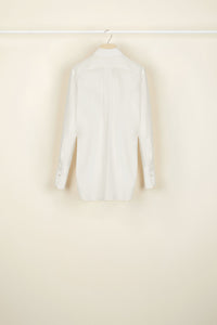 Silk draped blouse - Pearl
