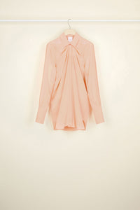 Draped silk blouse - Corail