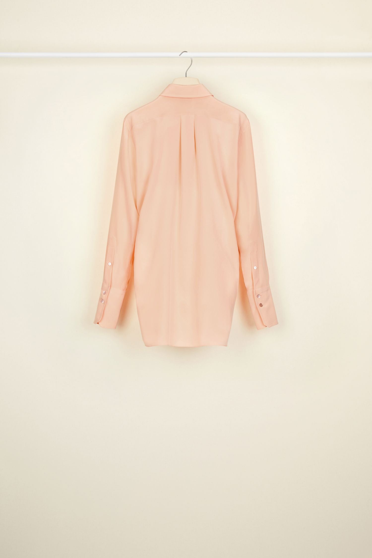 Draped silk blouse - Corail