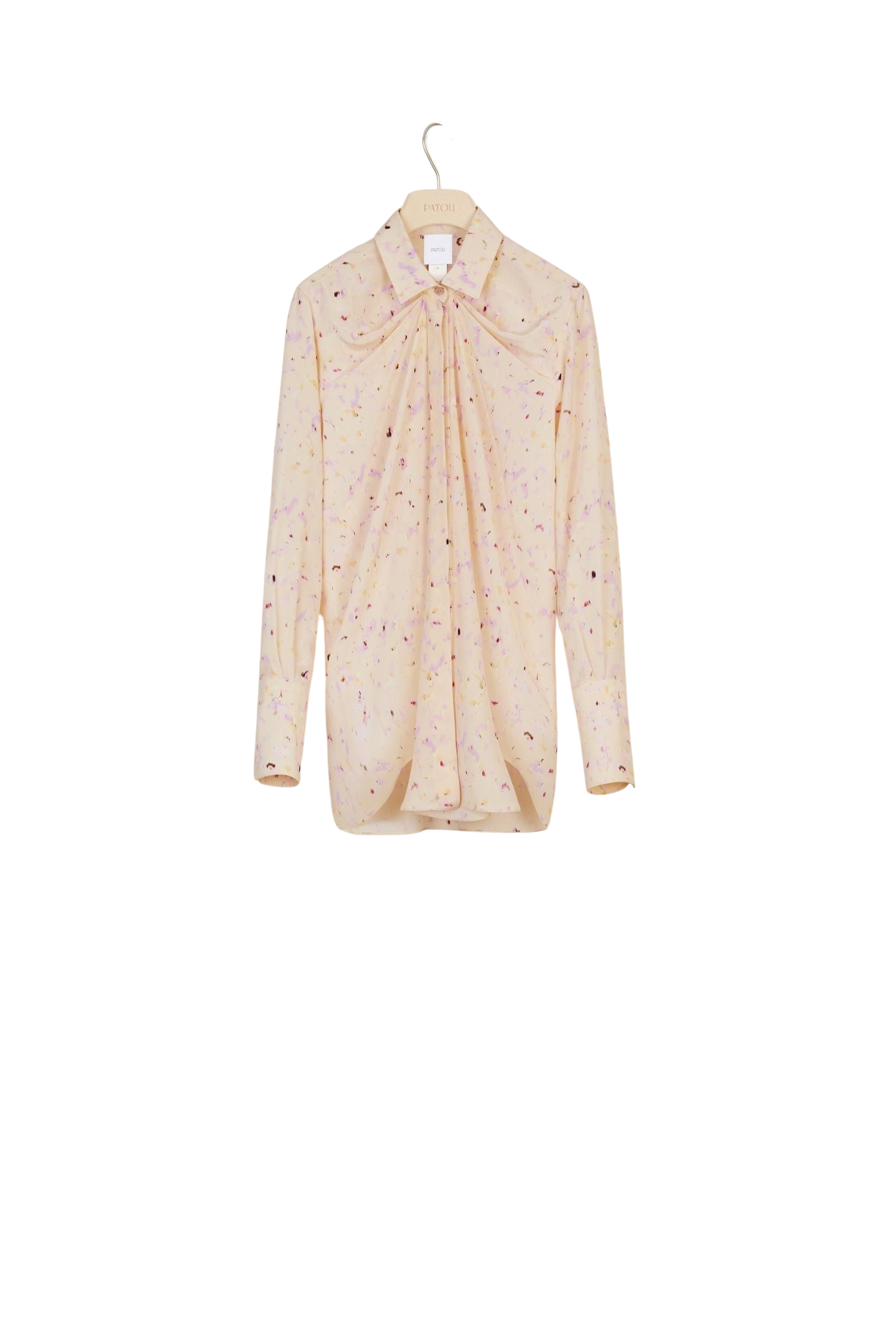 Blouse drapée en soie imprimée - Imprimé 11h au Bois