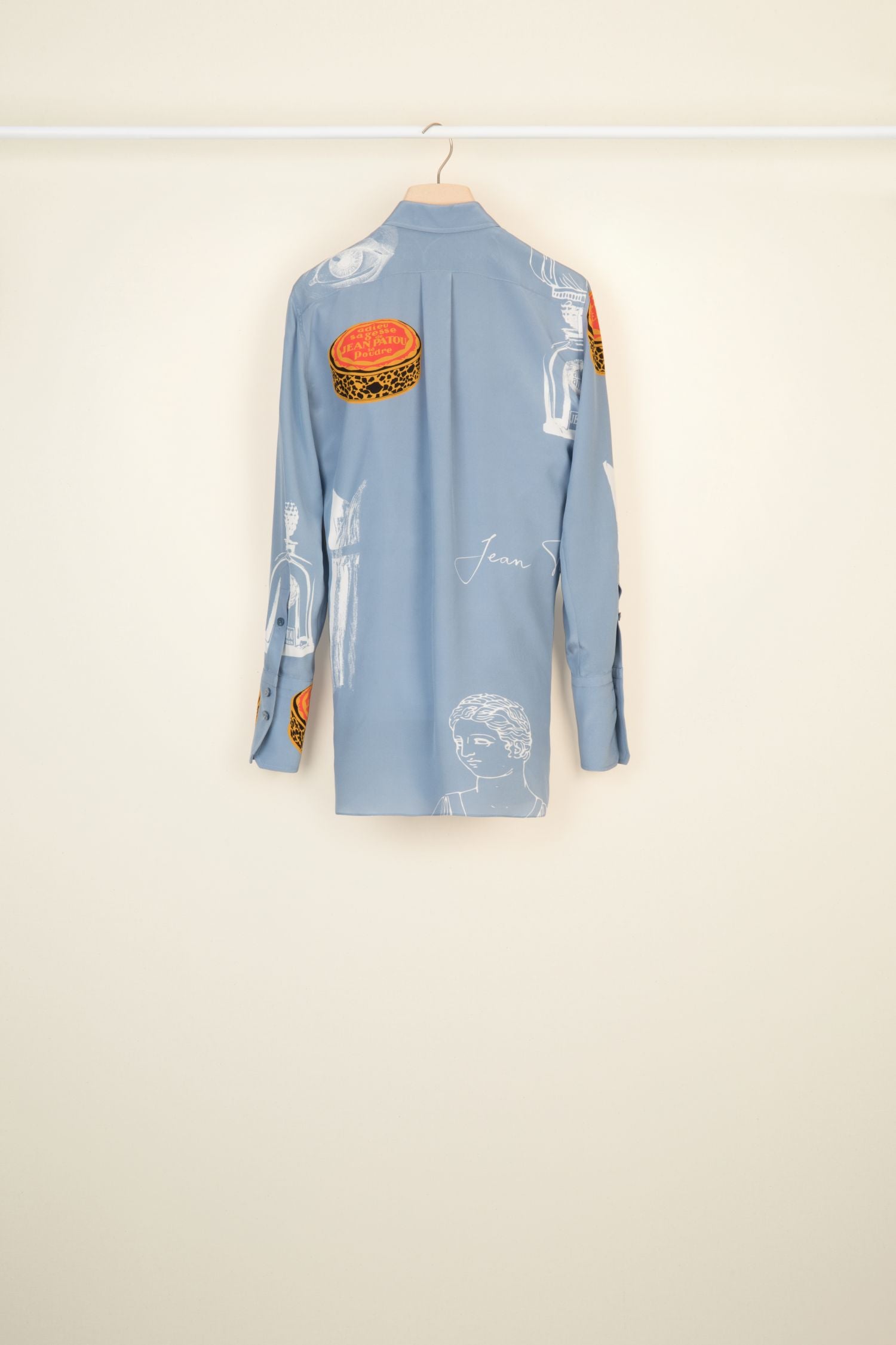 Blouse drapée en soie imprimée - Imprimé Riddle