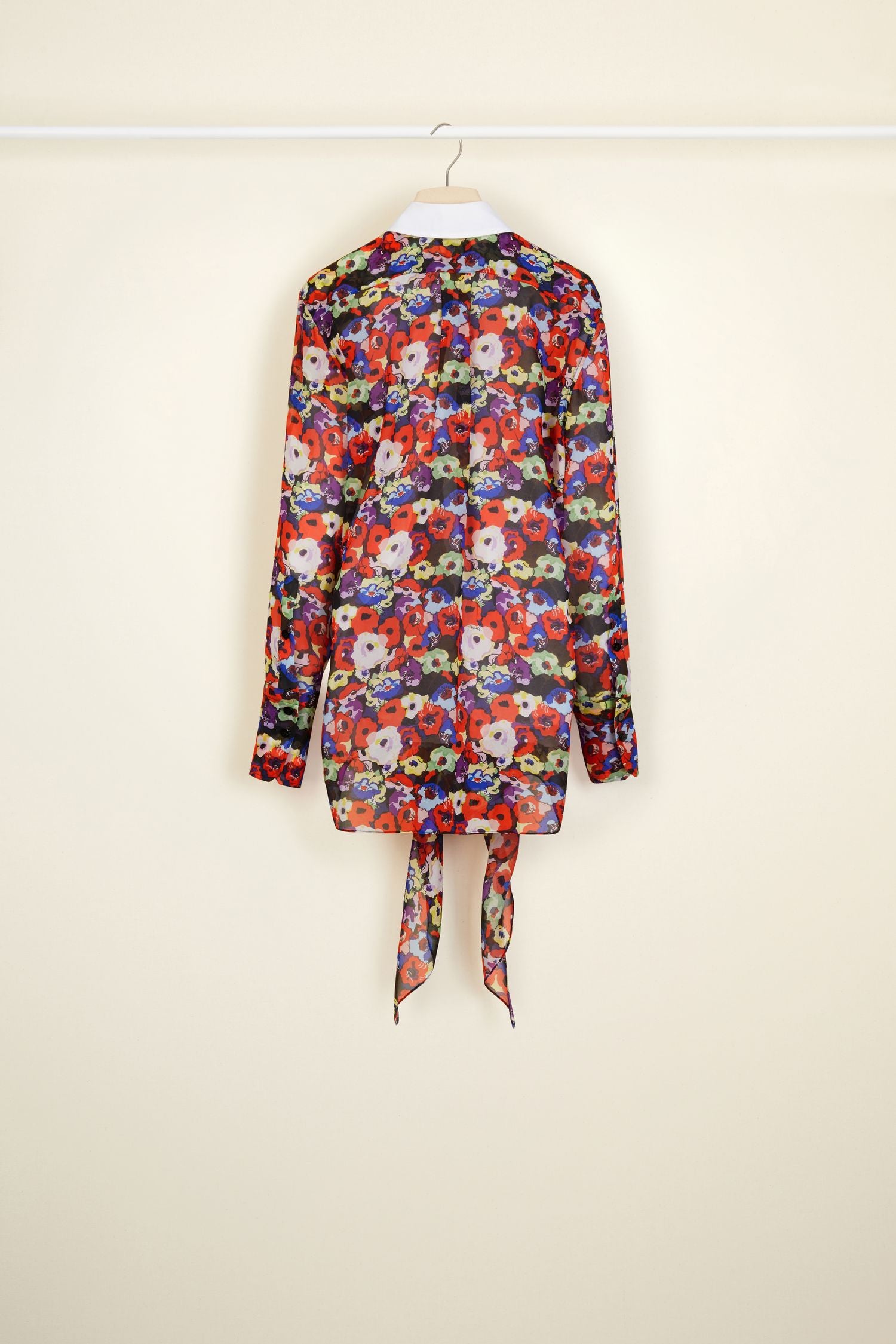 Blouse drapée en soie imprimée - A Thousand Flowers Bloom