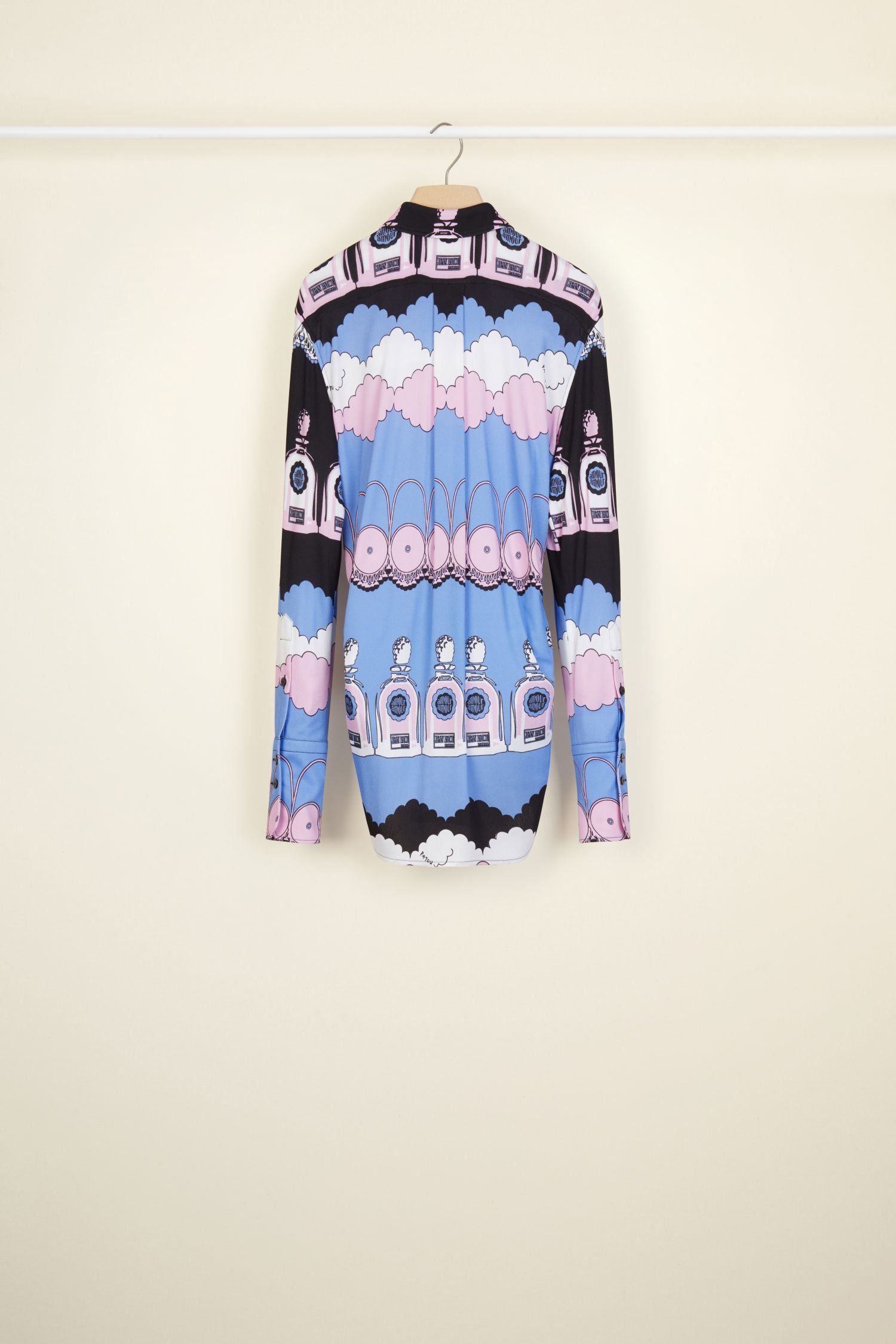 Blouse drapée en jersey imprimé - Clouds