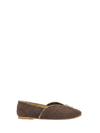 Ballerines en daim - Deep Walnut