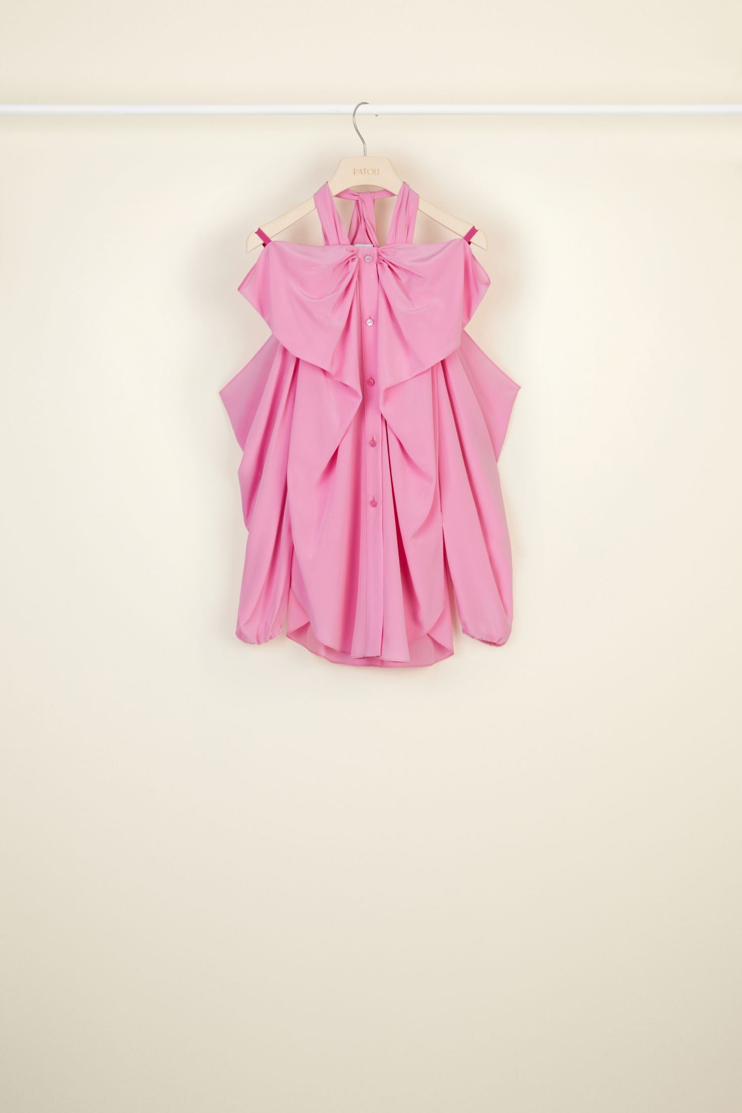 Blouse en soie à épaules dénudées - Pivoine