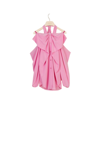 Blouse en soie à épaules dénudées - Pivoine