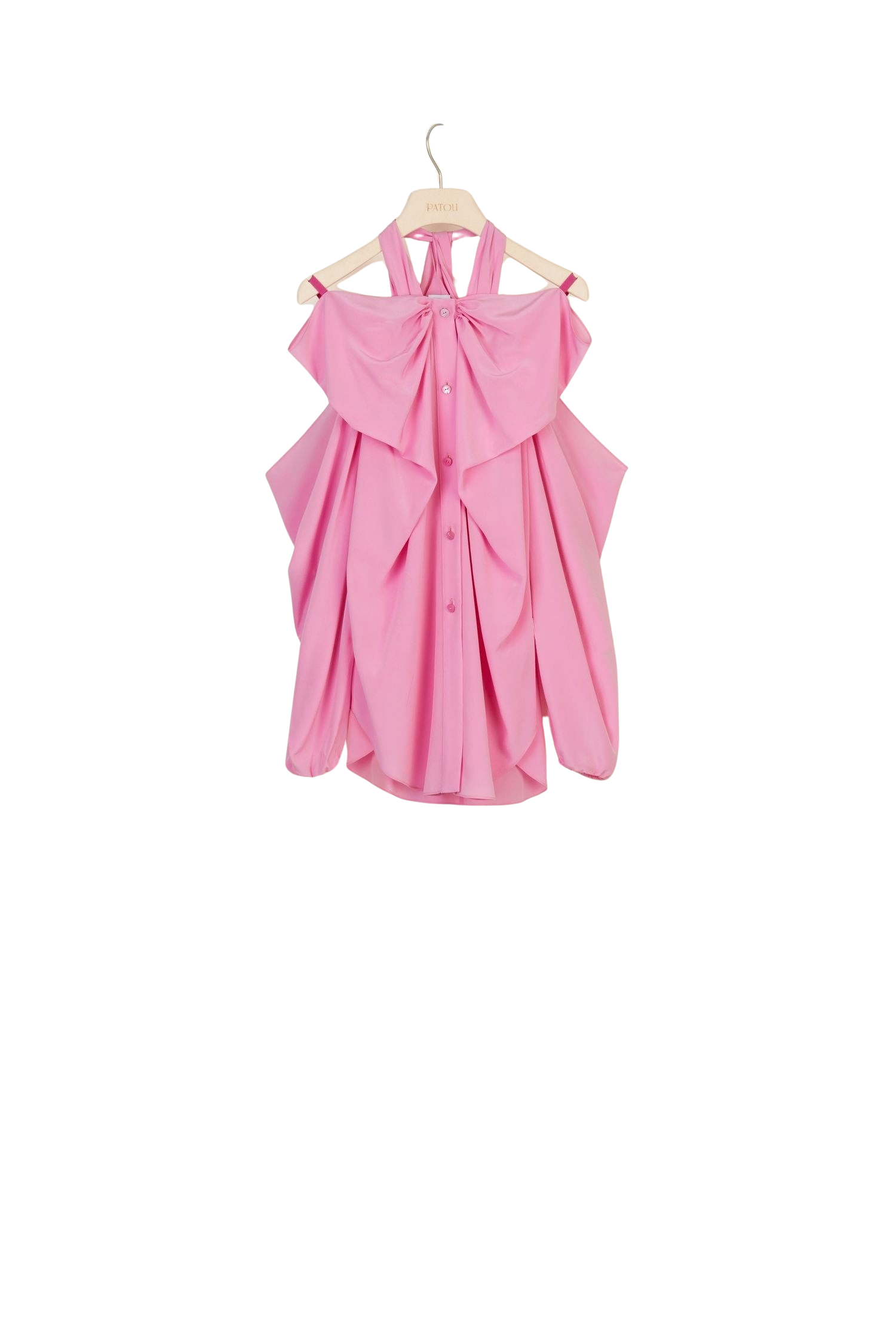 Blouse en soie à épaules dénudées - Pivoine