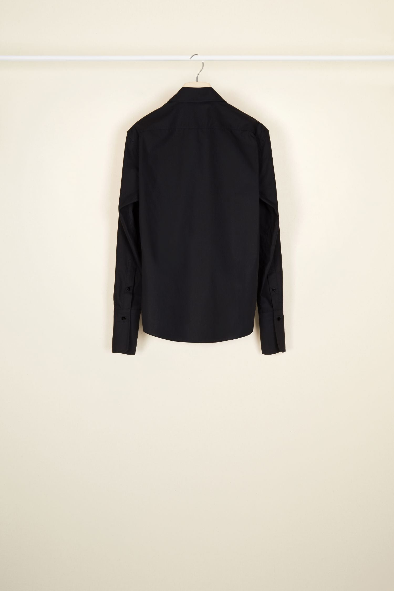 Chemise à plastron en dentelle - Noir