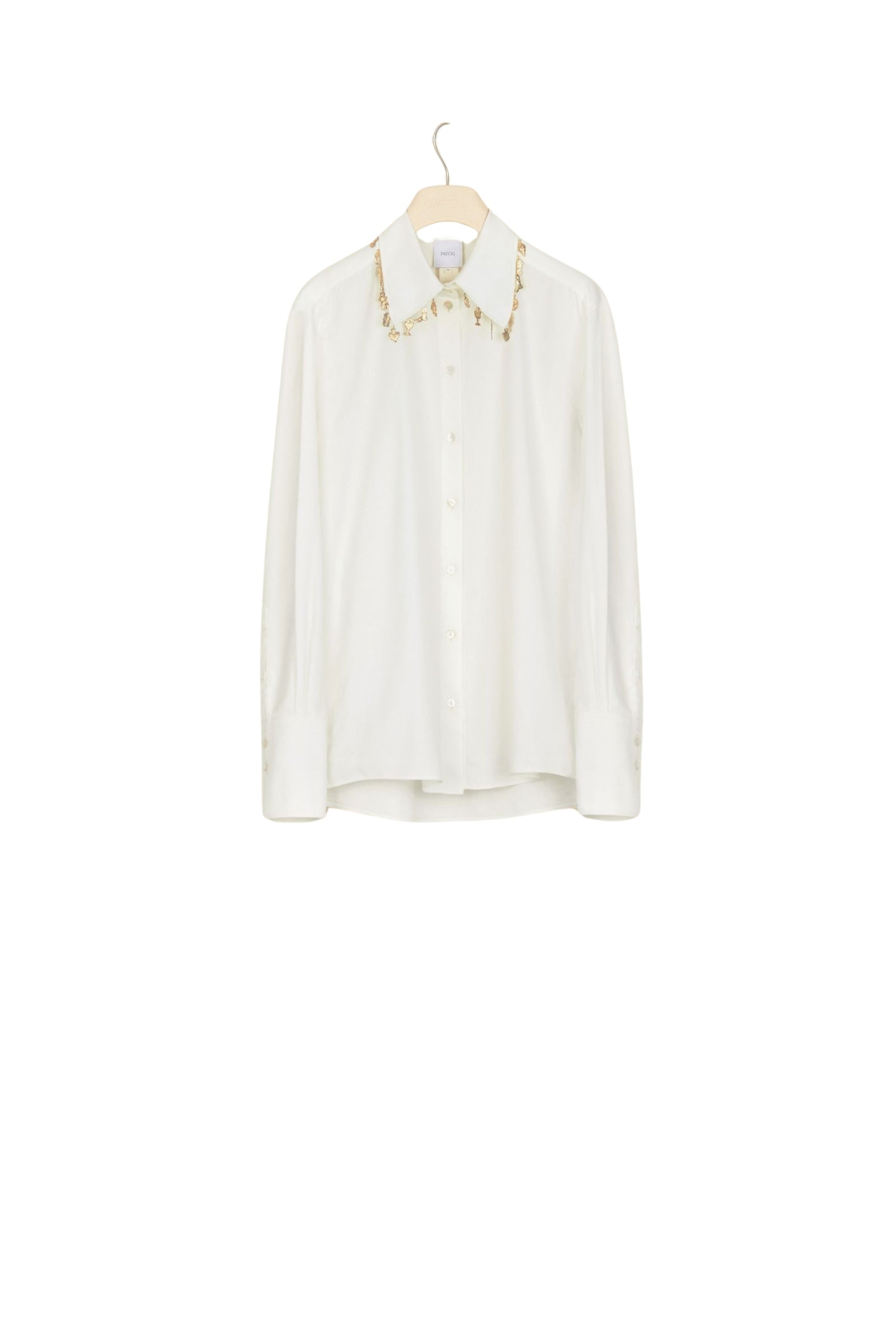 Chemise en coton avec ex-votos - Crème