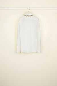 Shirt with cotton ex-votos - Cream