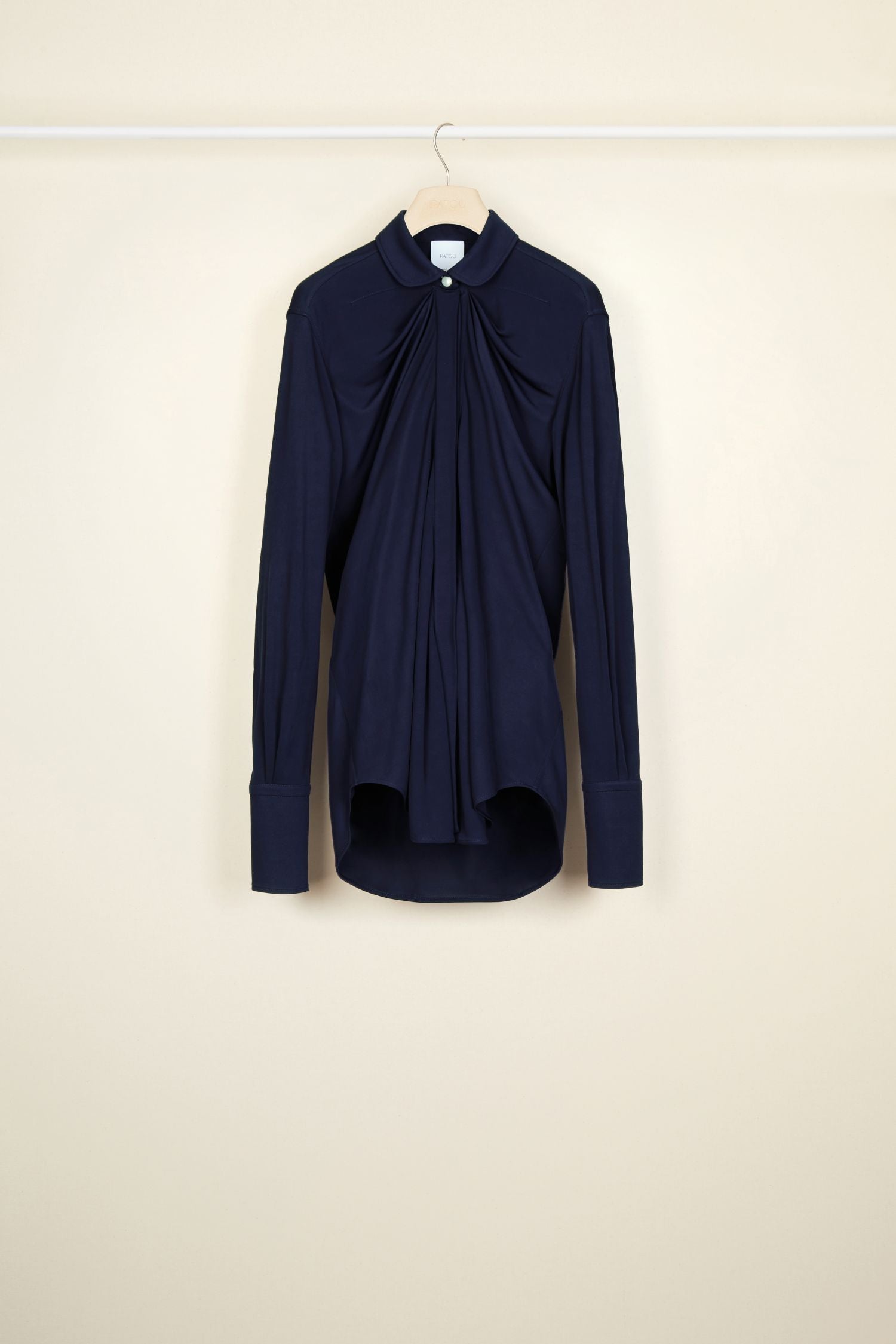 Blouse en jersey à col claudine - Encre