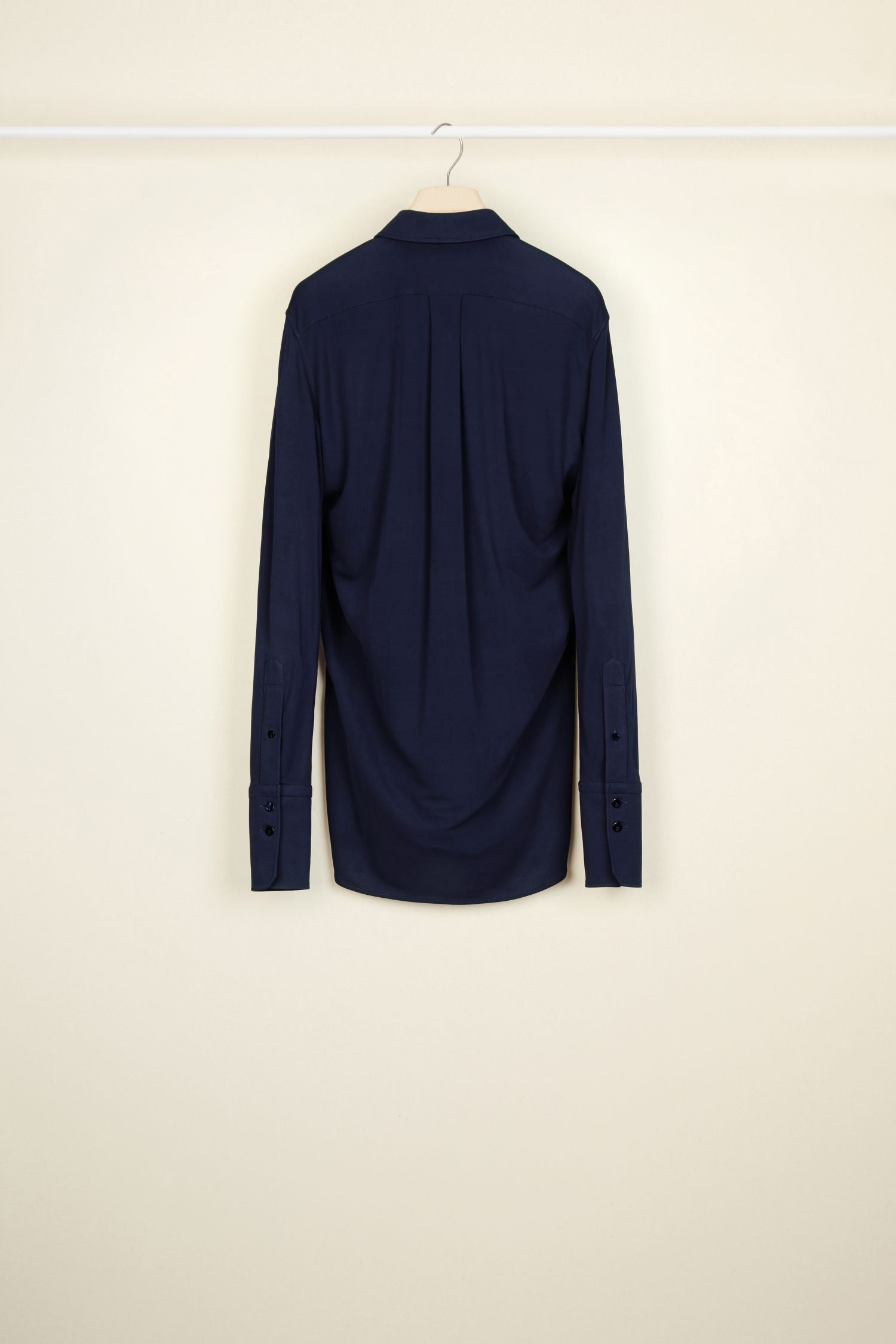 Blouse en jersey à col claudine - Encre