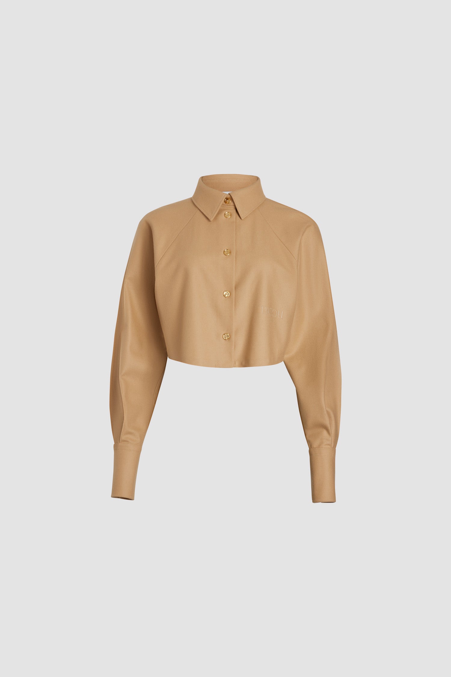 Chemise courte en mélange de laine éco-responsable