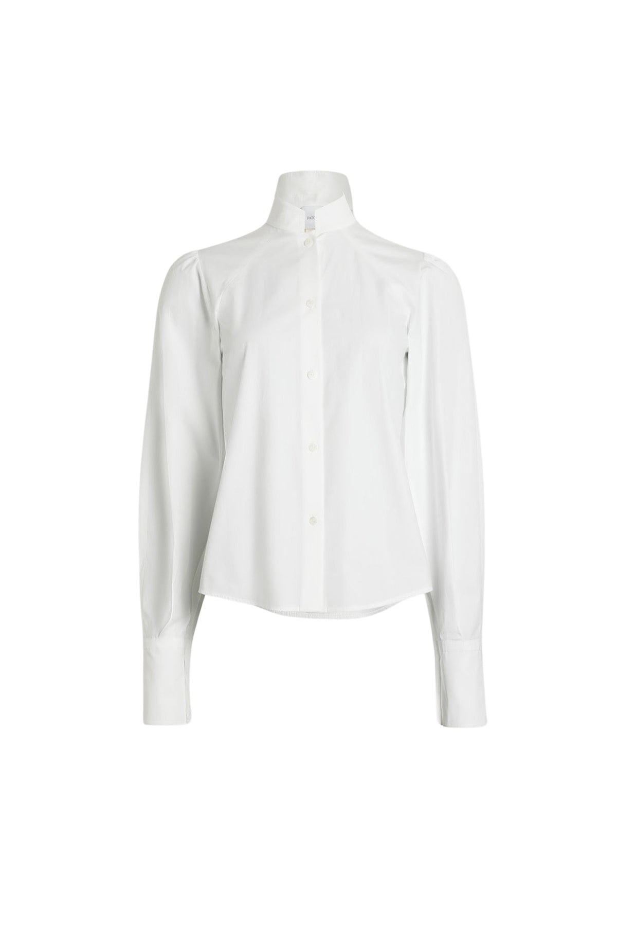 White / Chemise à col lavallière en coton bio
