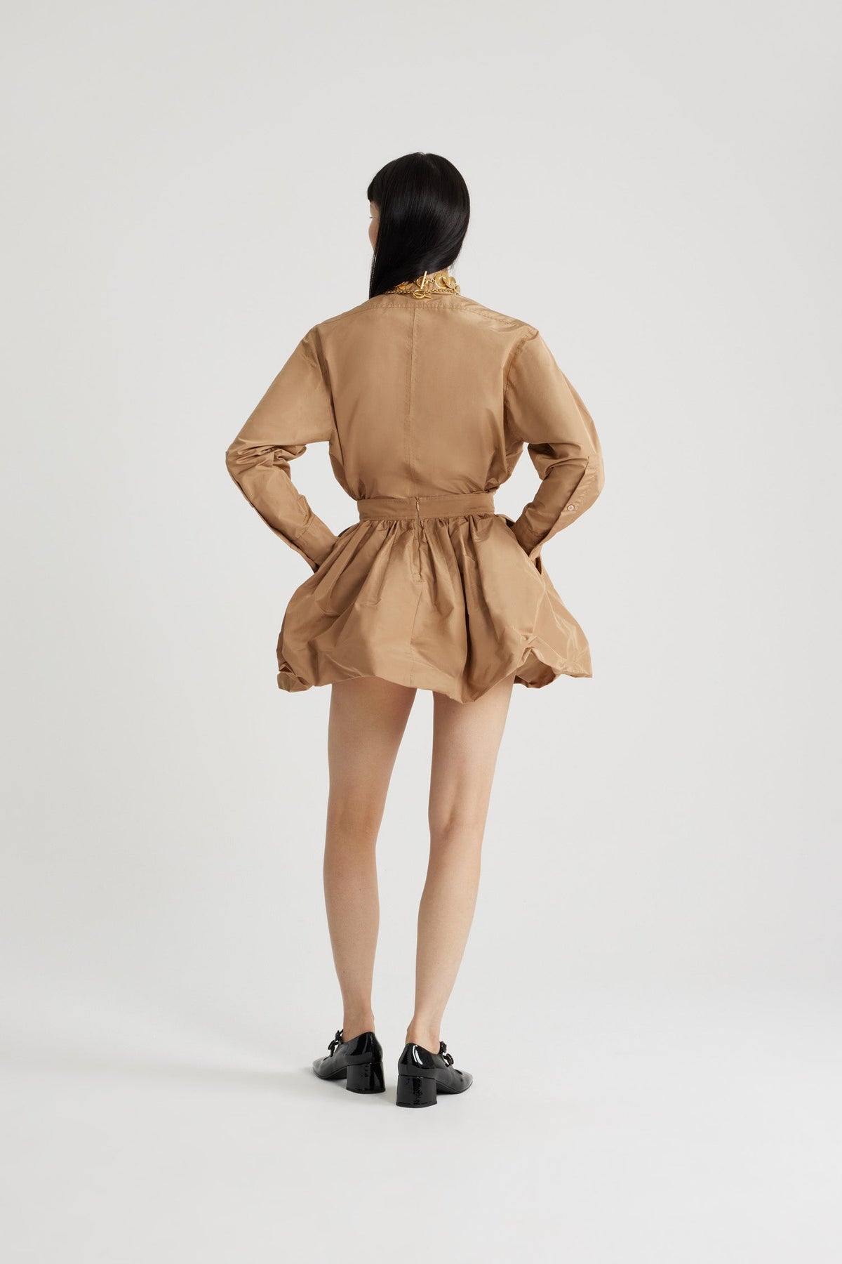 Gray Sand / Chemise safari en faille recyclée