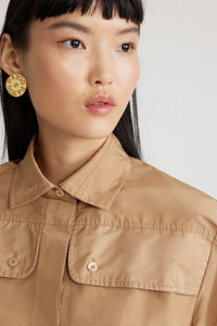 Chemise safari en faille recyclée
